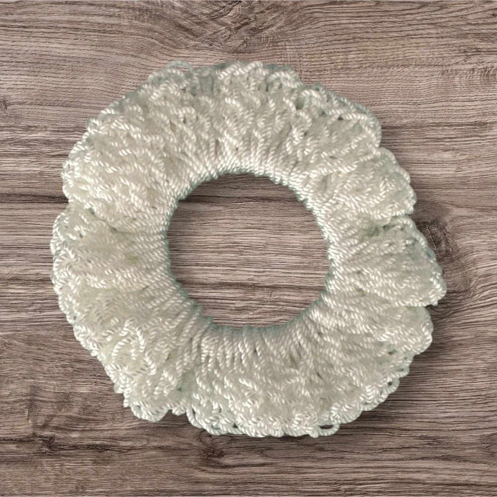 Elegant White Hair Scrunchie